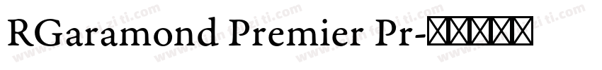 RGaramond Premier Pr字体转换